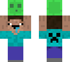 mini steve with slime