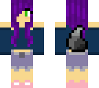 purple hair werewolf girl edit 3