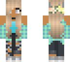 light blue plaid girl