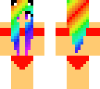 rainbow hair swimsuit
