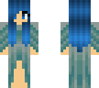 girl in dress with blue hair