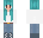 cyan girl for parkour pootato