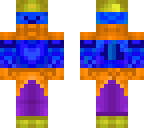 darkblue and yellow and orange and purple steve