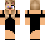 dog filter girl in black beach dress
