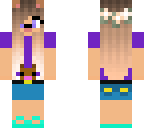 doggie girl with swimsuit underneath