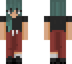 girl with cyan hair