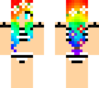 rainbow girl in swimsuit