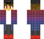red to blue plaid boy