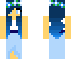 blue flower crown girl cute