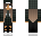 dark green plaid girl