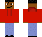 boy in red hoodie