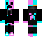 pink and blue  creper