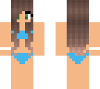 blue bathing suit girl