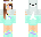 colourful unicorn clothed girl