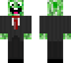 happy creeper in suit