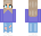 blue sweater with ripped jeans