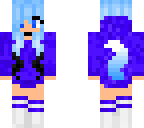 purple wolfie with dyed blue and black hair