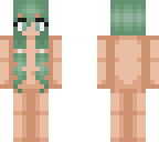 teal pigtails hair base girl