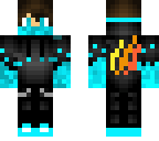 blue gamer boy with fire hoodie