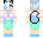 blue girl with tail