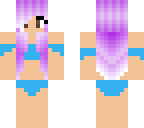 purple hair swimsuit
