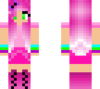 cute pink hair girl