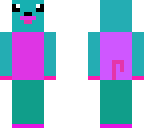 cyan and pink cat