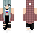 blue haired flannel girl