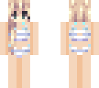 blue striped bikini