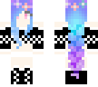 purple and blue and pink hair off shoulder shirt
