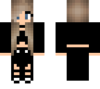 blonde girl in all black