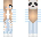 blue girl panda kawaii