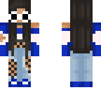 blue jacket and clouts