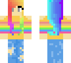 pastel rainbow girl