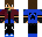 Red gamer either headset | Minecraft Skin