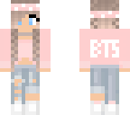 bts pink braids