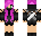 cool girl with pink hair