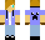 boy with blue creeper hoodie