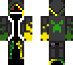 green and yellow monster