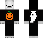 pumpkin polar bear with ghost