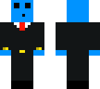 blue slime in a suit