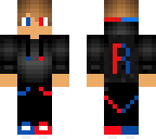 red and blue skin