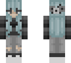 emo blue hair girl