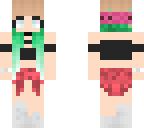 green haired girl