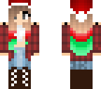 christmas girl with dip dyed hair