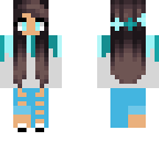 blue paint girl