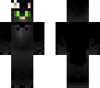 black cat with white ear