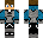 blue hoodie boy with armour overlay