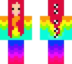 rainbow dino girl