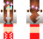 brown hair girl with flower bandage
